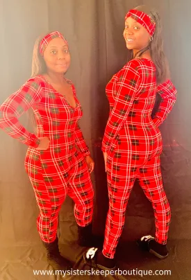 Onesie Christmas Pajama’s (Red)