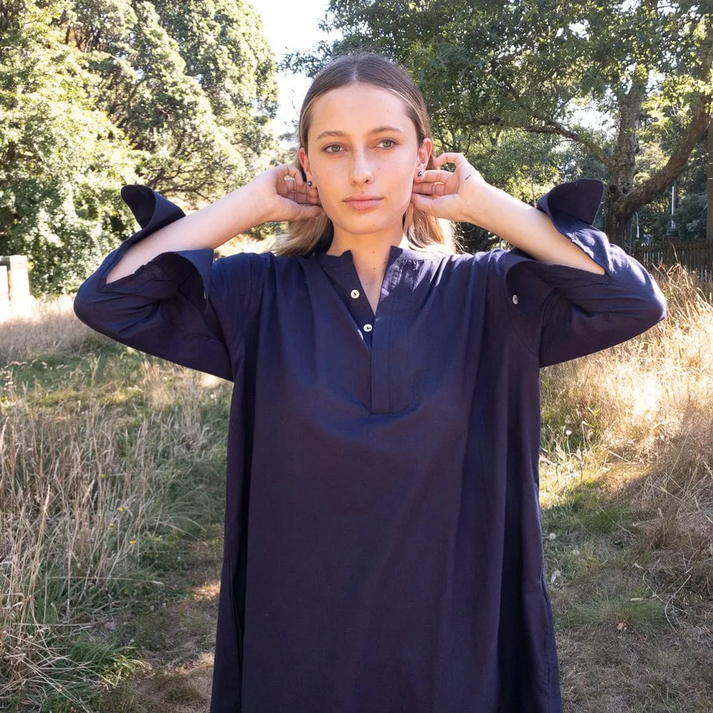 Organic Cotton Nightdress | Saturday Navy