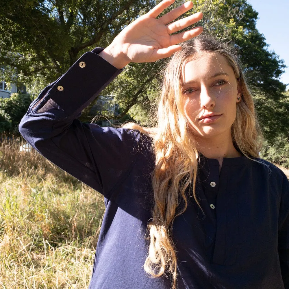 Organic Cotton Nightdress | Saturday Navy