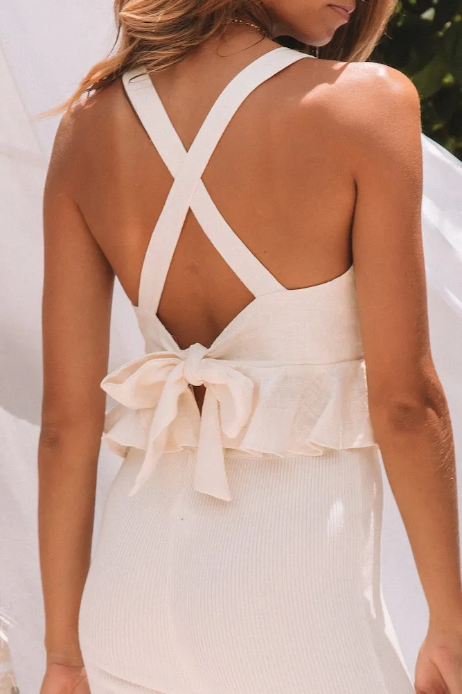 Pasqual Crop Top White