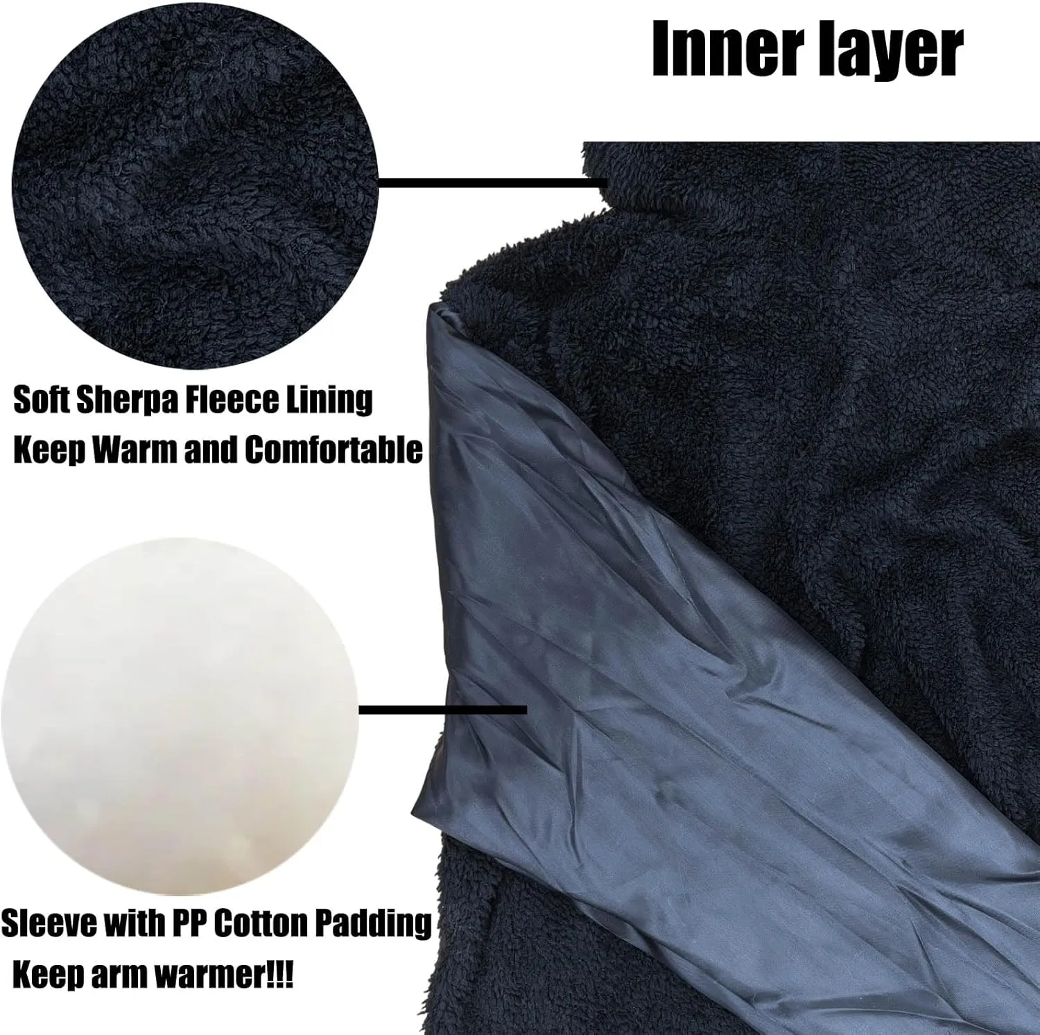 Plaid Flannel Hoodie for Men Sherpa Lined Jacket Fleece Full Zip Up Coat Winter Warm Thermal Sweatshirts Long Sleeve