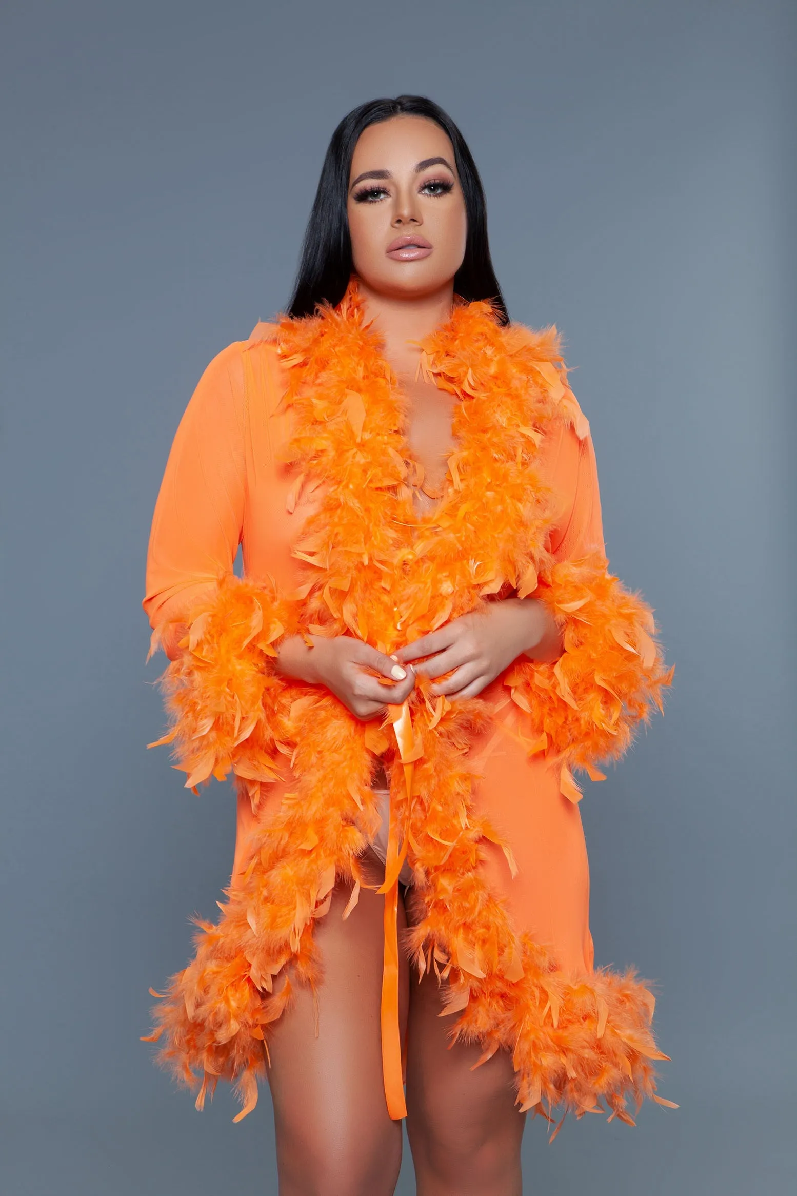 Queen Feather Short Glamour Robe