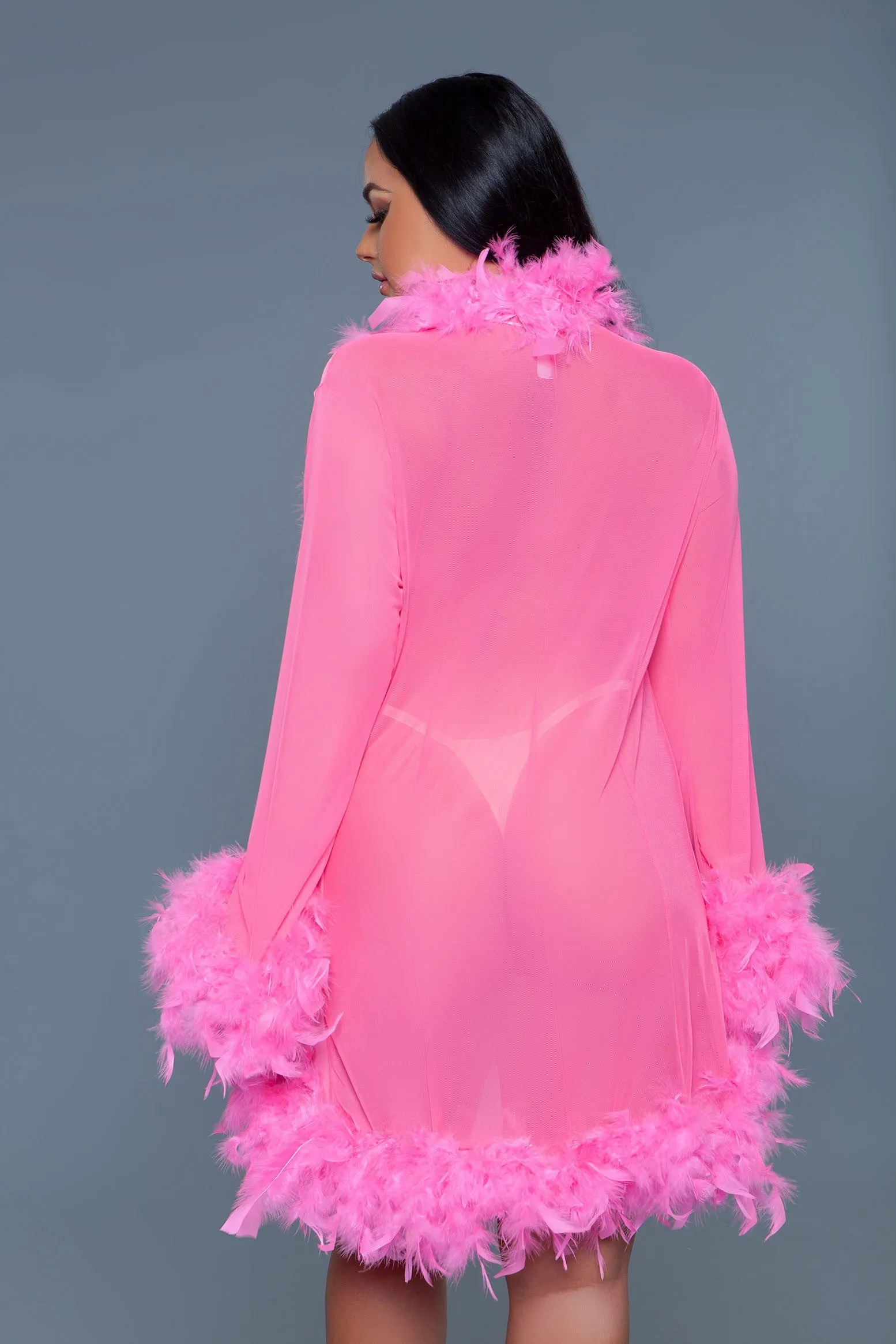 Queen Feather Short Glamour Robe