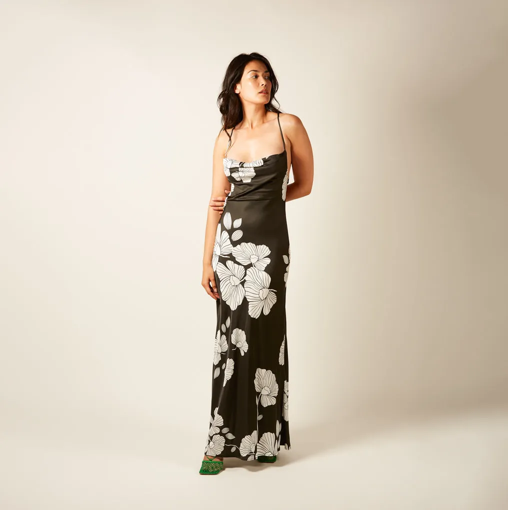 Robe longue dos-nu CANETTES