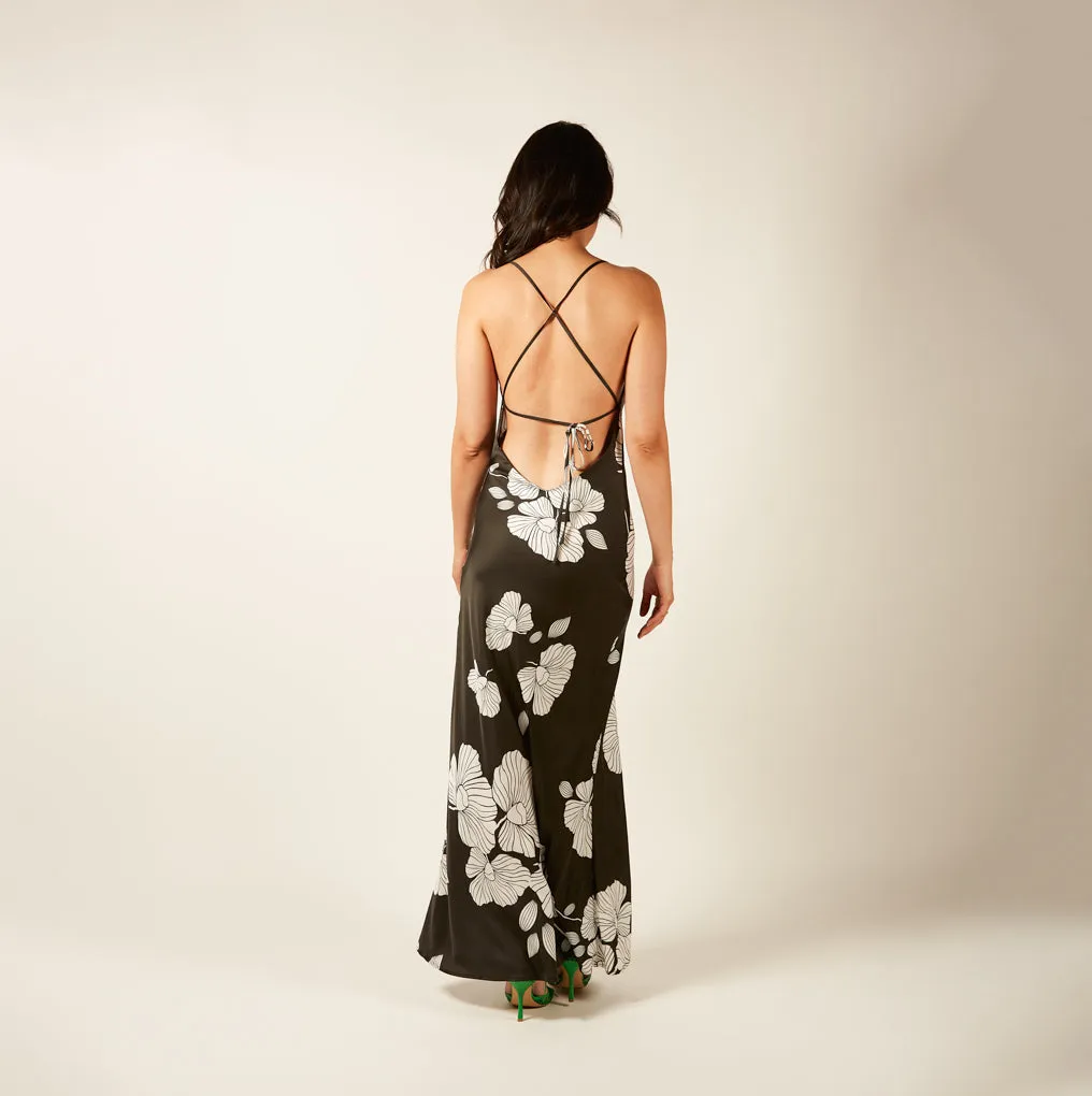 Robe longue dos-nu CANETTES