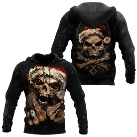 Santa Claus Skull 3D Hoodie, Christmas Skull Hoodie