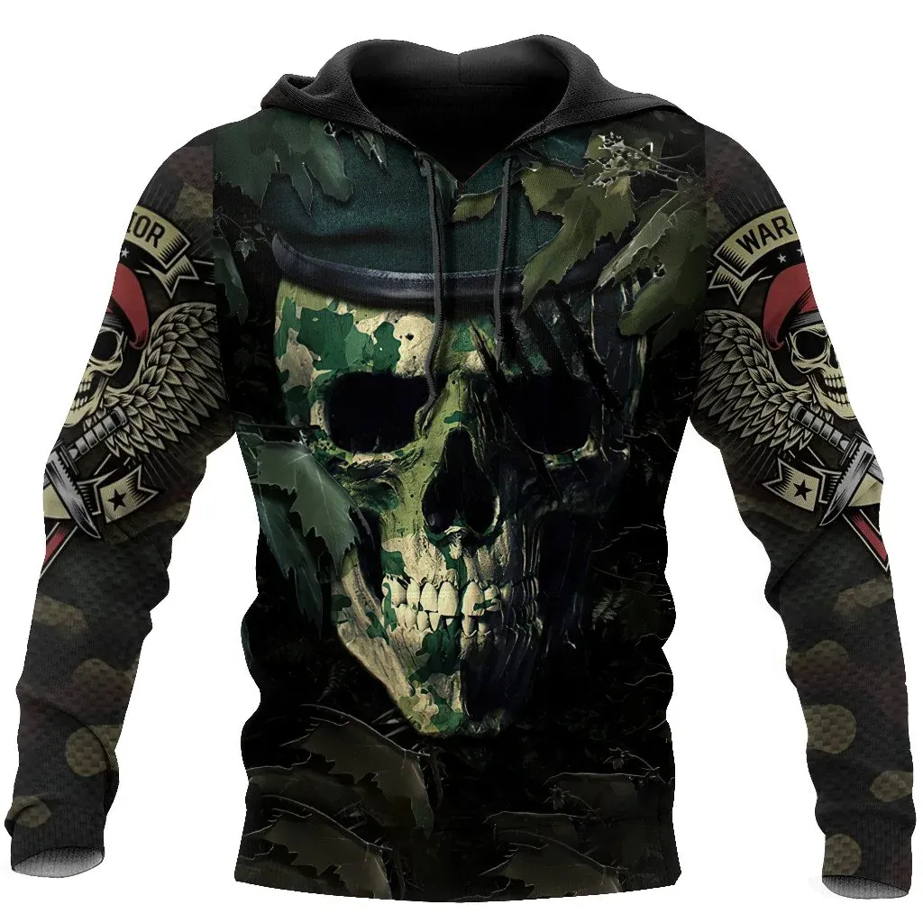 Santa Claus Skull 3D Hoodie, Christmas Skull Hoodie