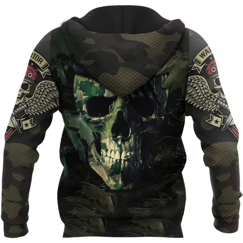 Santa Claus Skull 3D Hoodie, Christmas Skull Hoodie
