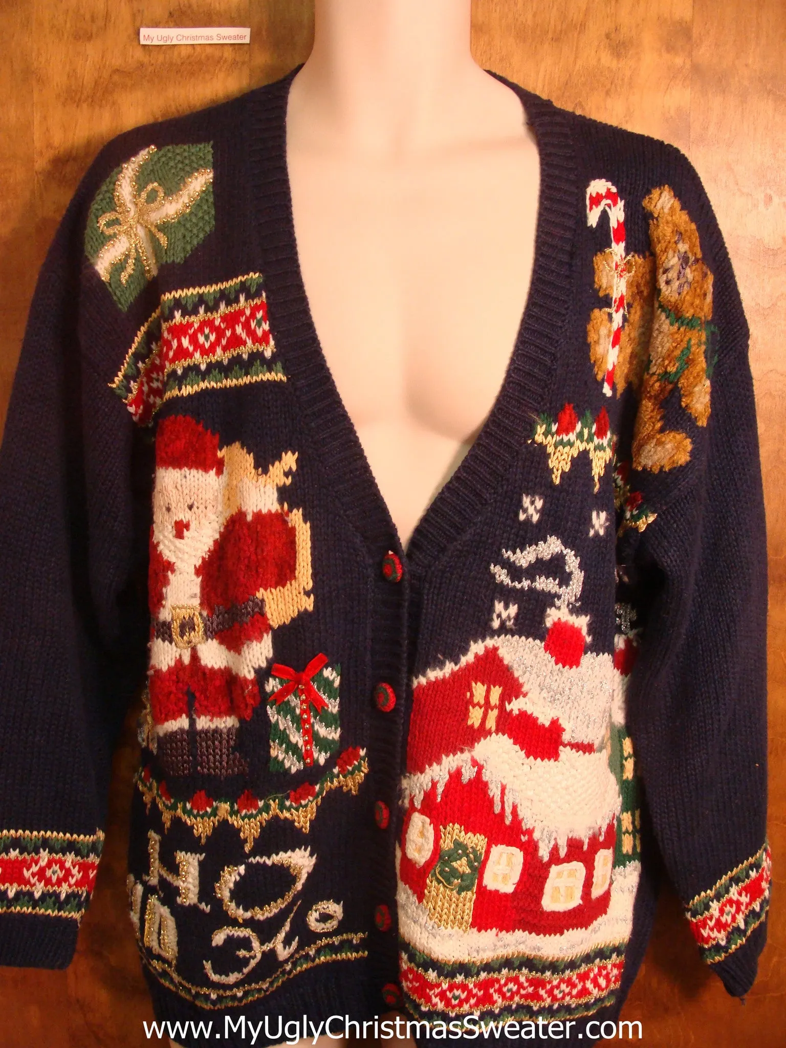 Santa Saying Ho Ho Ho Ugly Christmas Sweater