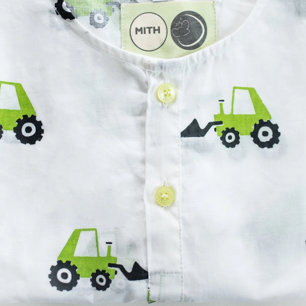 Scoopy Excavator- Unisex Kids Cotton Nightwear