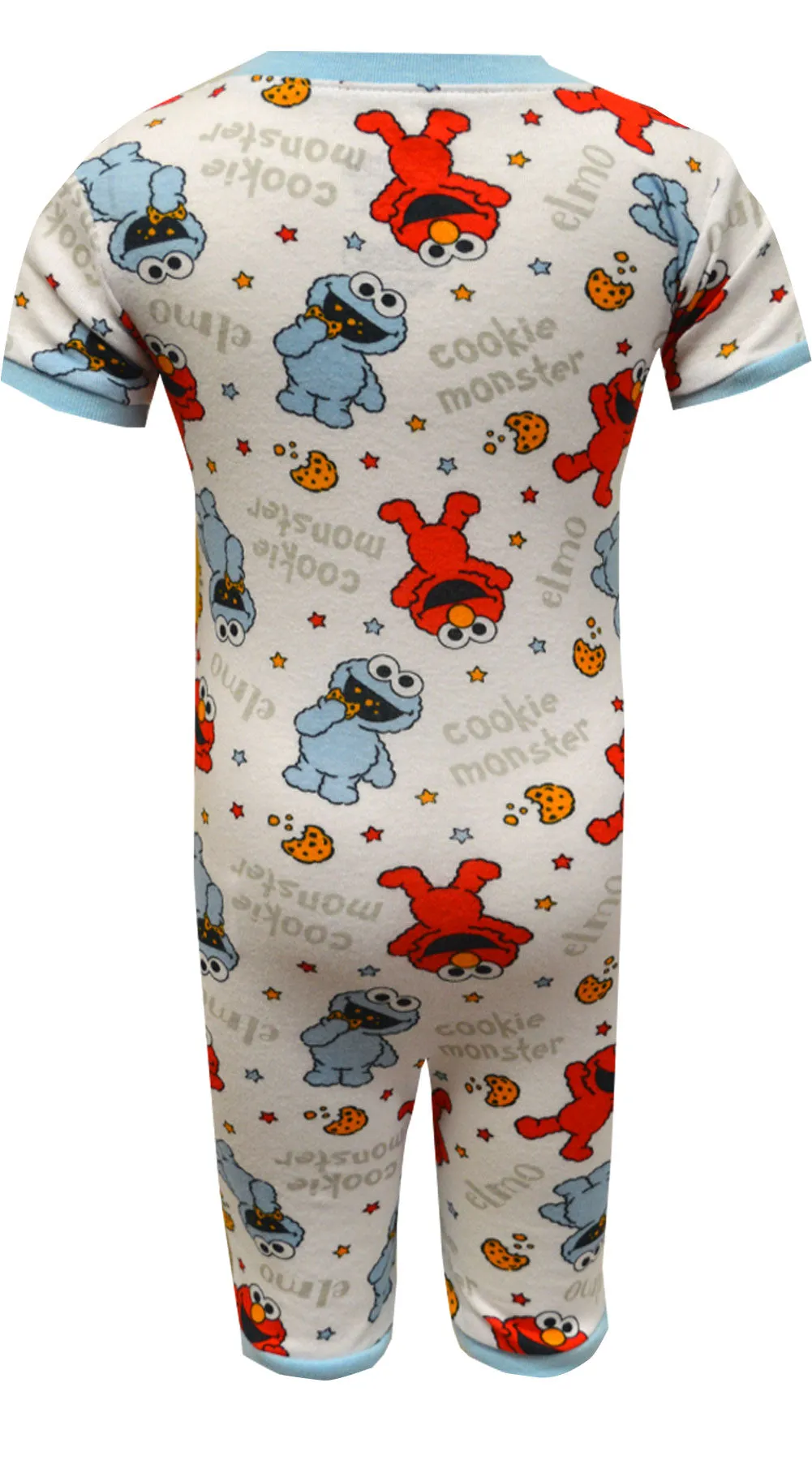 Sesame Street Cookie Monster Cotton Infant One Piece Pajamas
