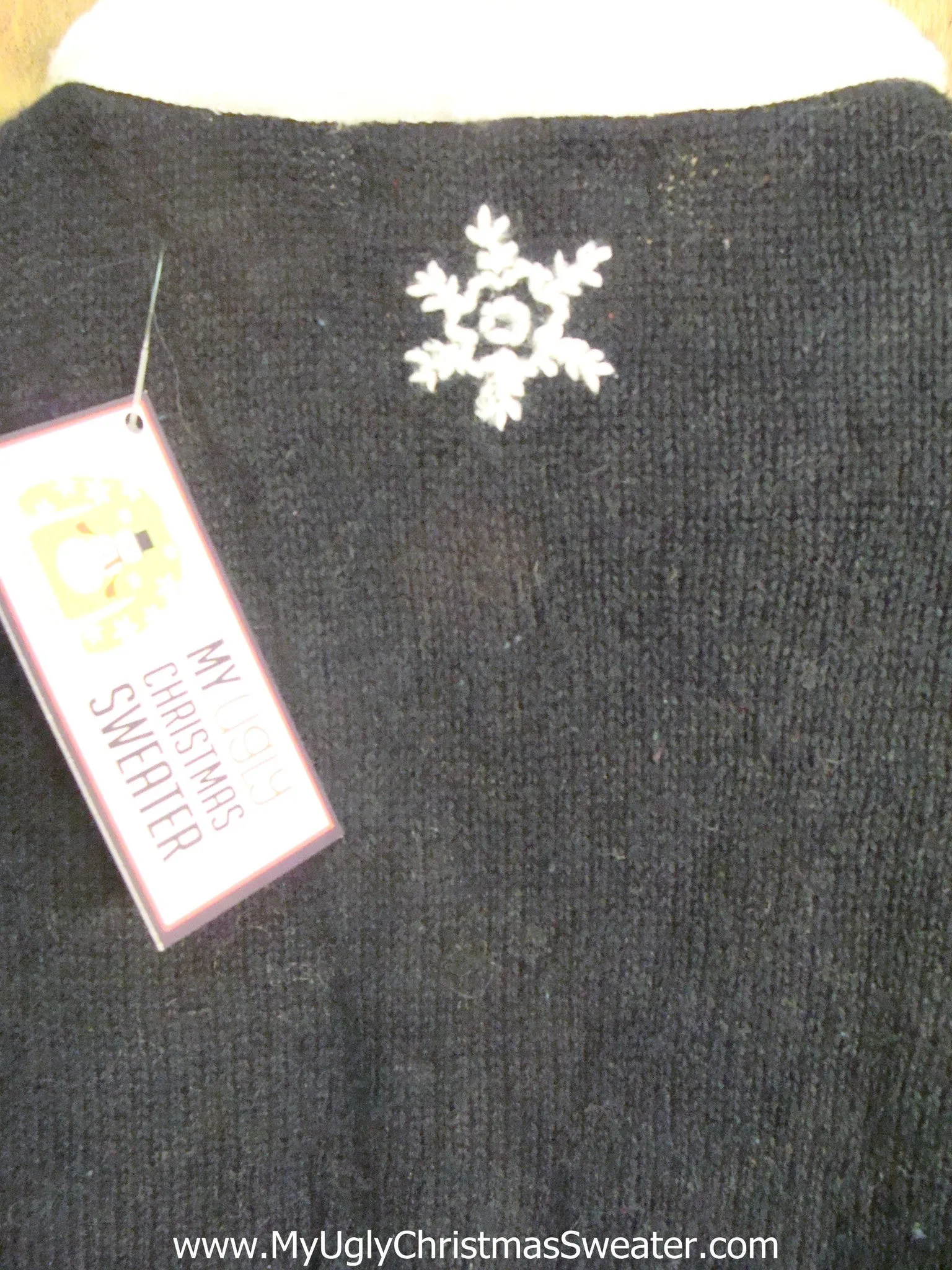 Snowman and Santa Zipper Pull Cheesy Christmas Sweater