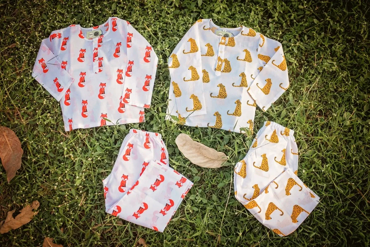 Spotty Leopard- Unisex Kids Cotton Nightwear