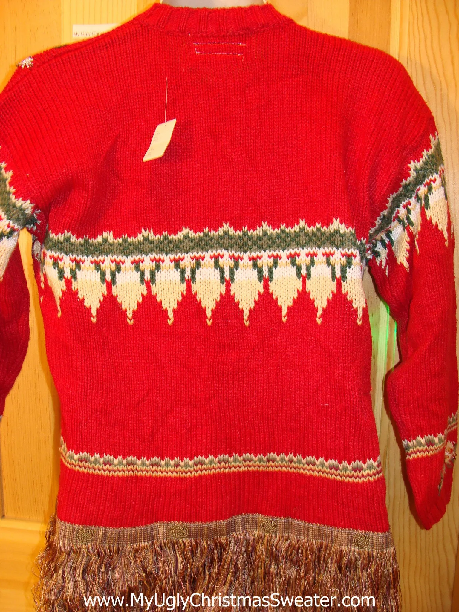 Tacky Christmas Sweater 80s 2sided  with Lights