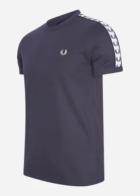Taped ringer t-shirt - dark graphite