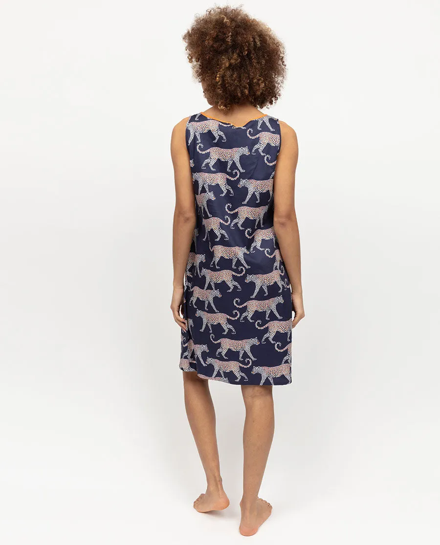 Taylor Womens Leopard Print Short Nightdress