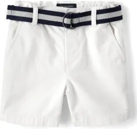 The Children's Place Baby Boys' and Toddler Twill Belted Chino Short