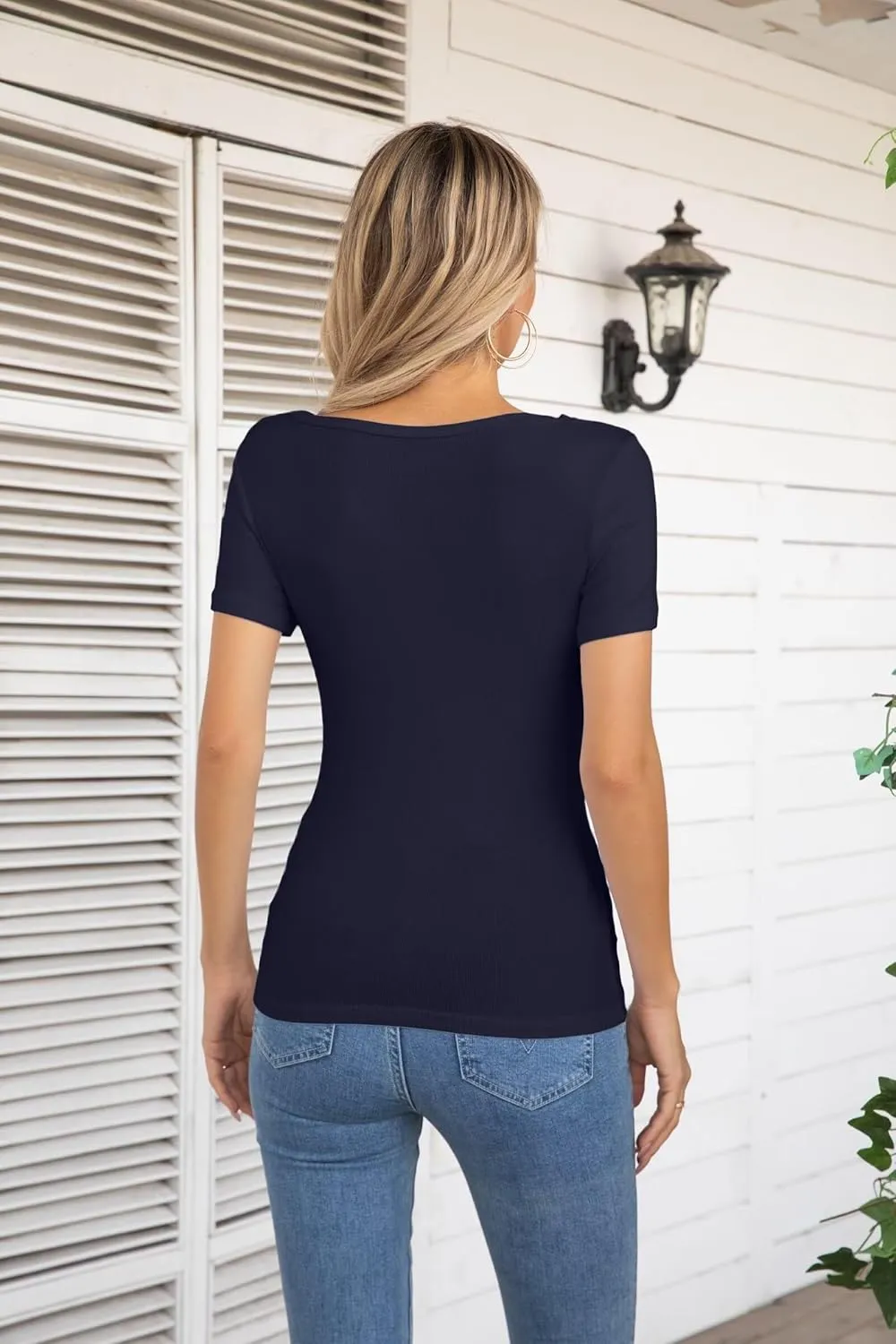 VICHYIE Womens Fashion Fall Clothes One Piece Cutout Tops Long Sleeve Ribbed Slim Fitted Shirts Tee Tshirts