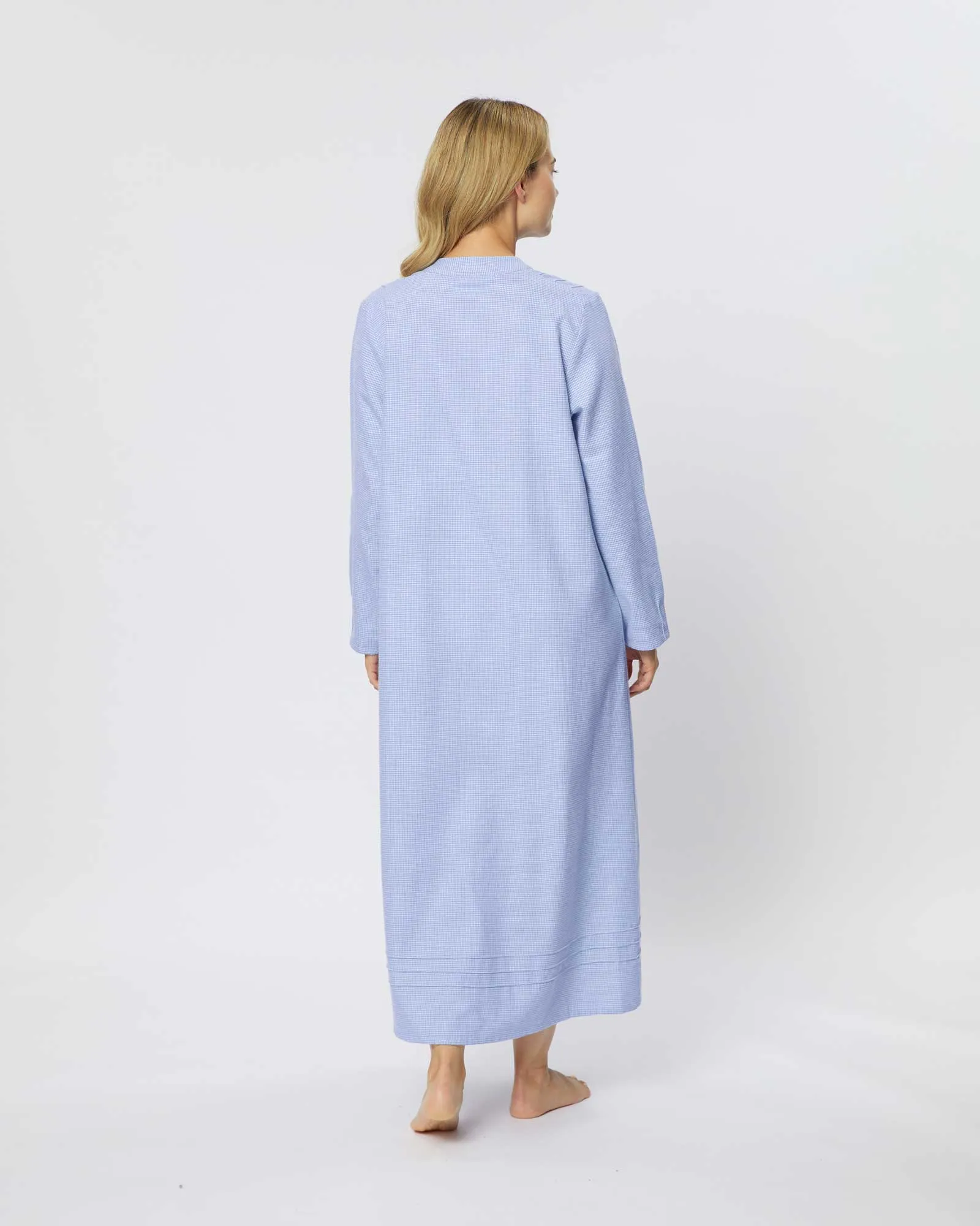 Women's Brushed Cotton Sophie Nightdress - Willet Blue