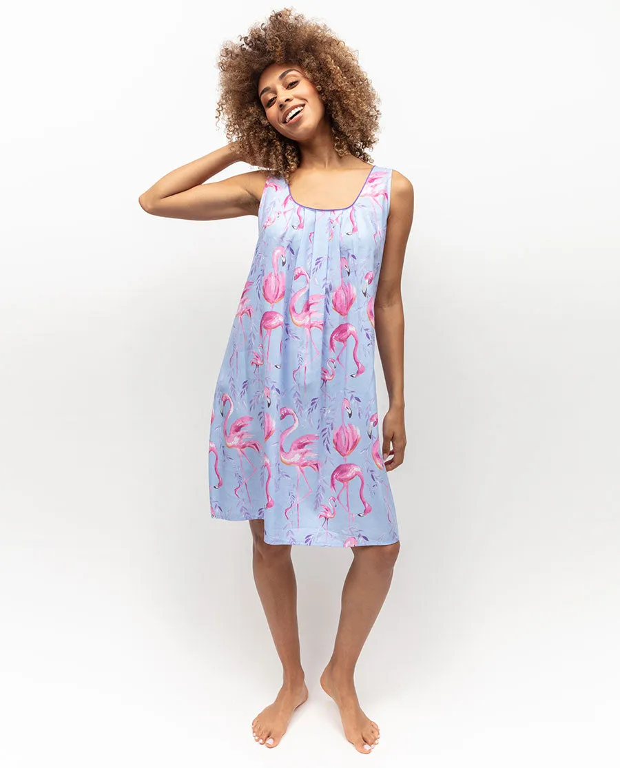 Zoey Flamingo Print Short Nightdress